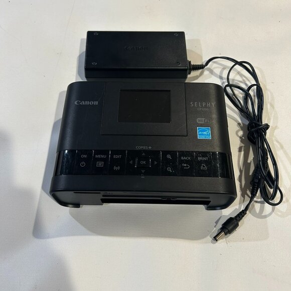Canon 0599C001 Selphy CP1200 Black Wireless Color Photo Printer Untested - Picture 1 of 8